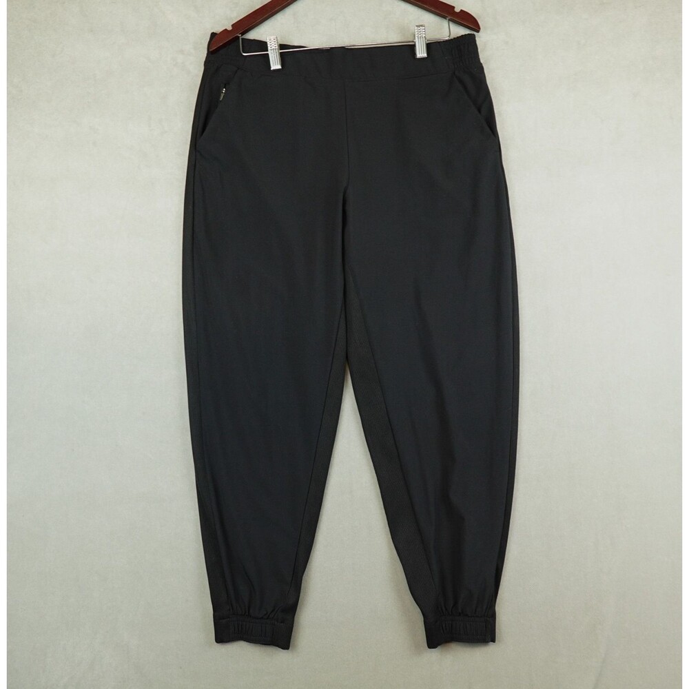 Athleta Brooklyn Jogger Pants Womens 16 Black Pull On Performance Tapered